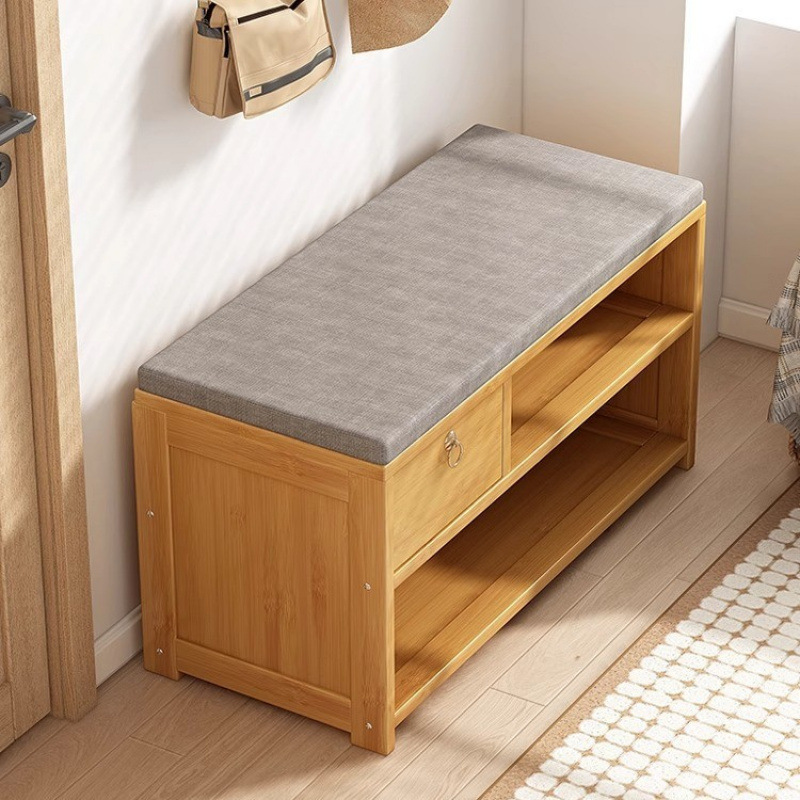 The shoe changing stool door door household shoe cabinet stool is integrated, which can sit on multiple layers of shoe stools into the home, and the large capacity and stable non-slip shoe rack can be entered