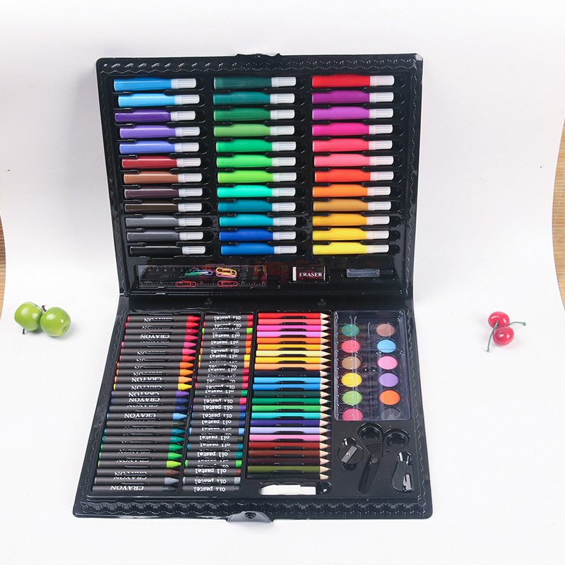 Picture of 150 brush set children's painting stationery art painting stick tools watercolor pen crayon pencil graffiti gift box