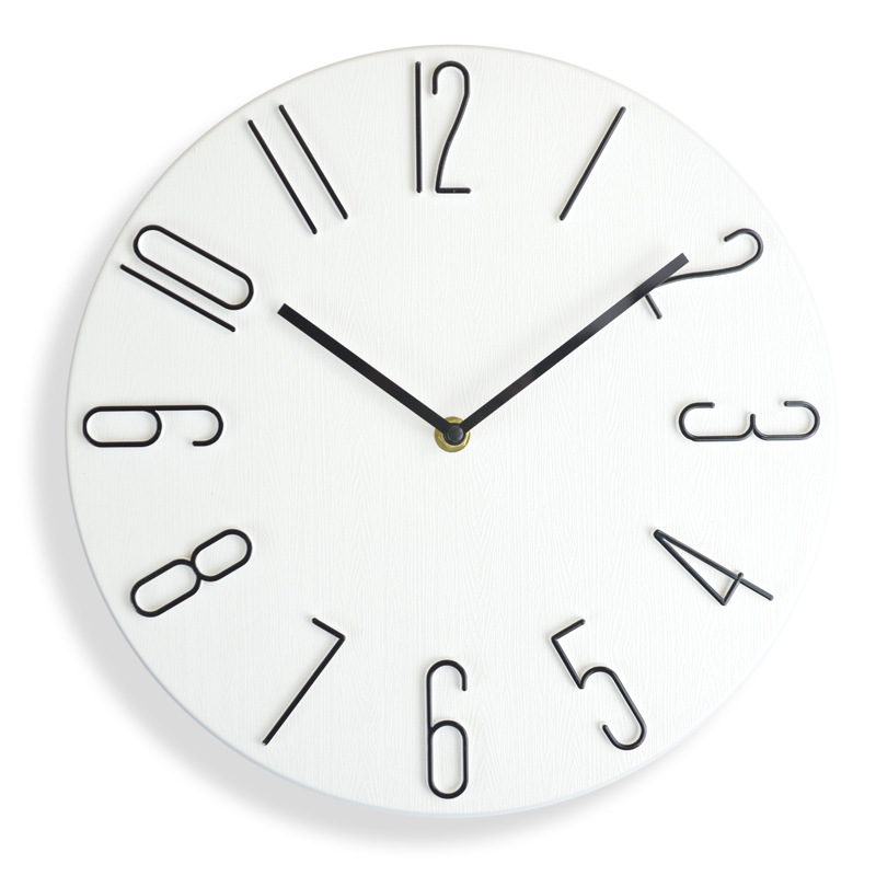 Picture of 30cm Clock Wall Clock Living Room Clock Wall Hanging Watch Quartz Clock Wall Hanging Creative Silent Wall Clock