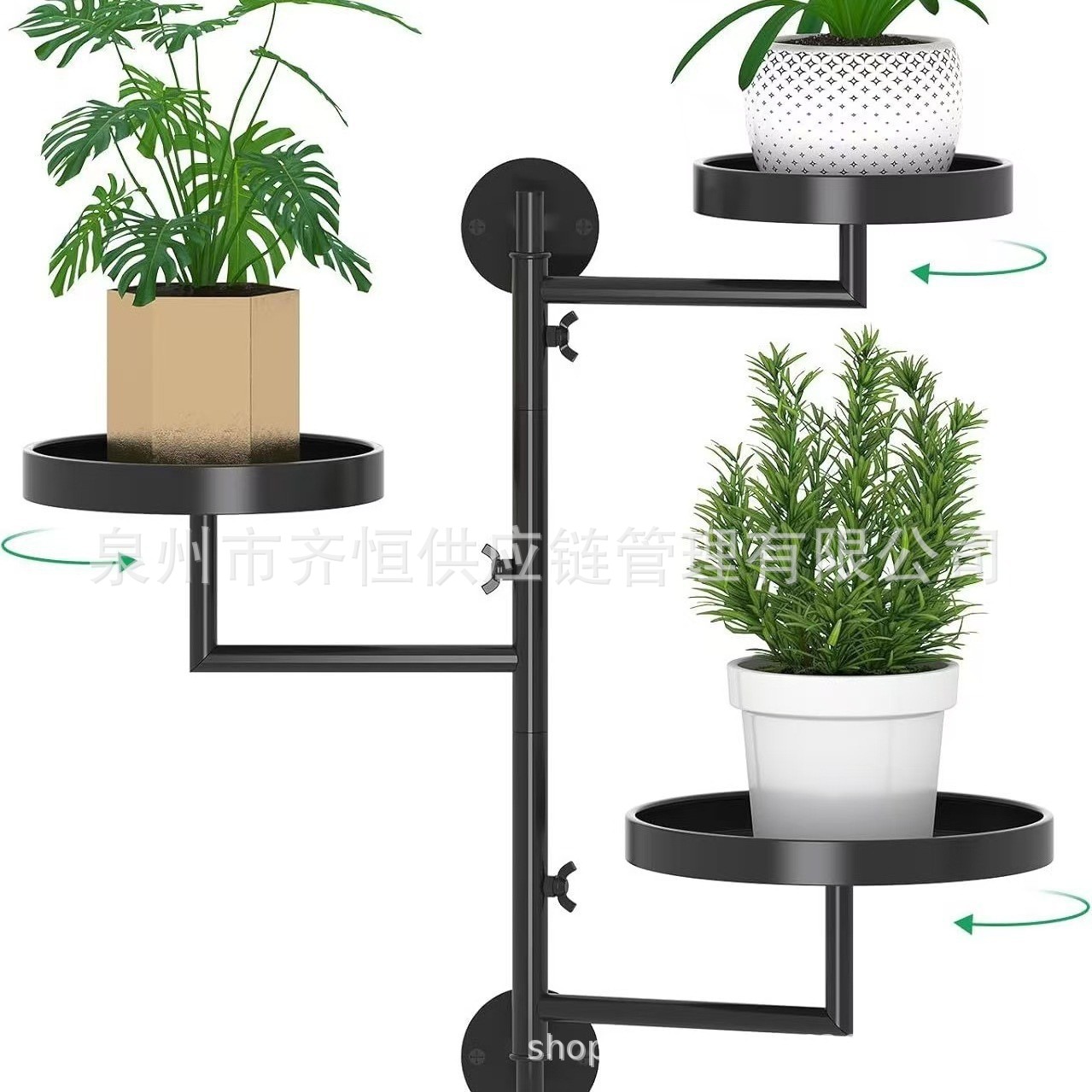 Picture of Amazon Cross Border Indoor Revolving Window Plant Stand, 3 Tier Metal Plant Bracket, Wall Plant Hanging Flower Stand