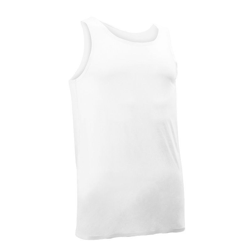 Picture of Vest Men's Ice Silk Seamless Inner Sweat Men's Sleeveless Underwear Pure White Sports Hurdle Summer Thin Base Shirt