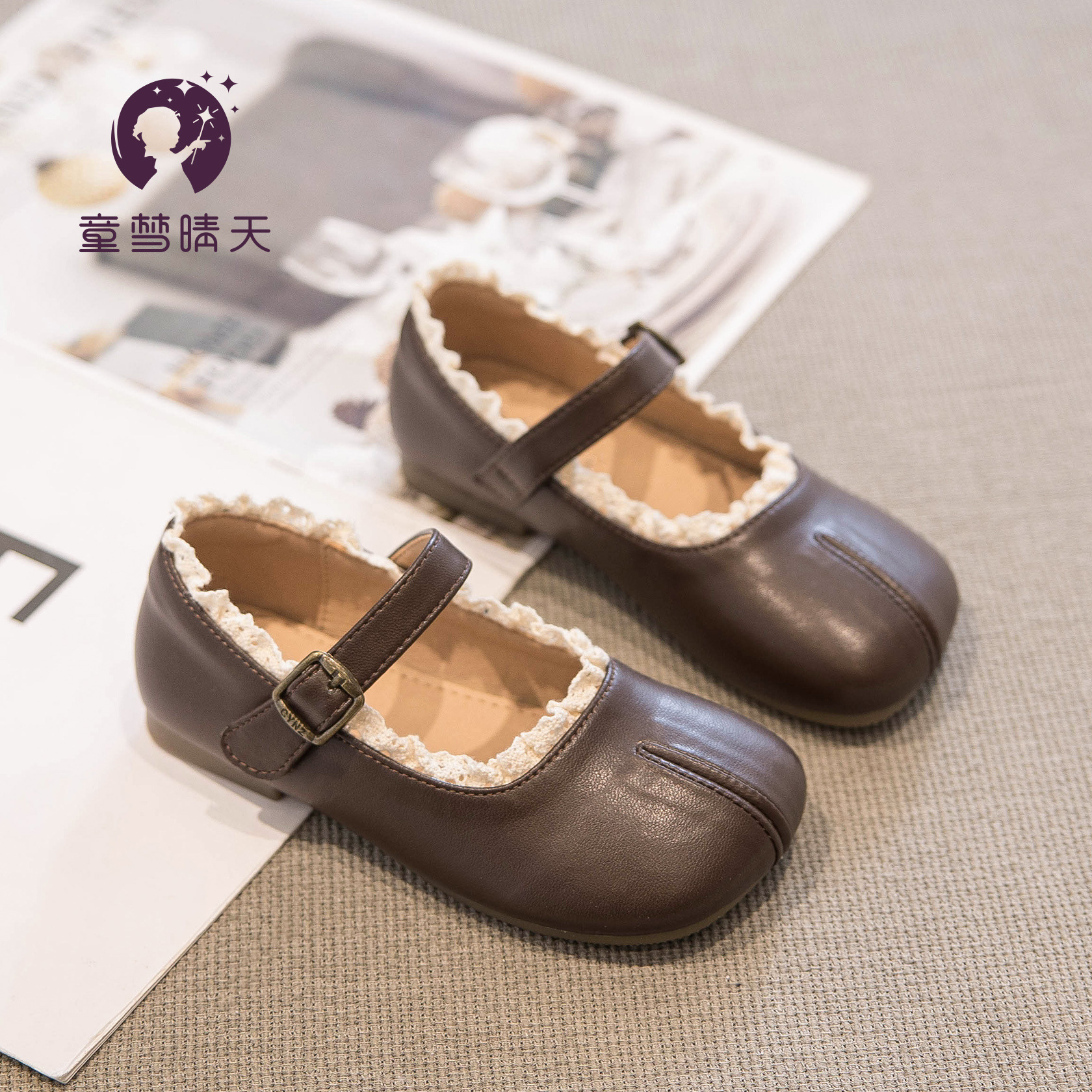 Picture of Girls' Small Leather Shoes 2025 New Autumn and Winter Kidsren's Shoes Small Fragrant Princess Shoes Spring & Fall Baby Girl Soft Sole Shoes