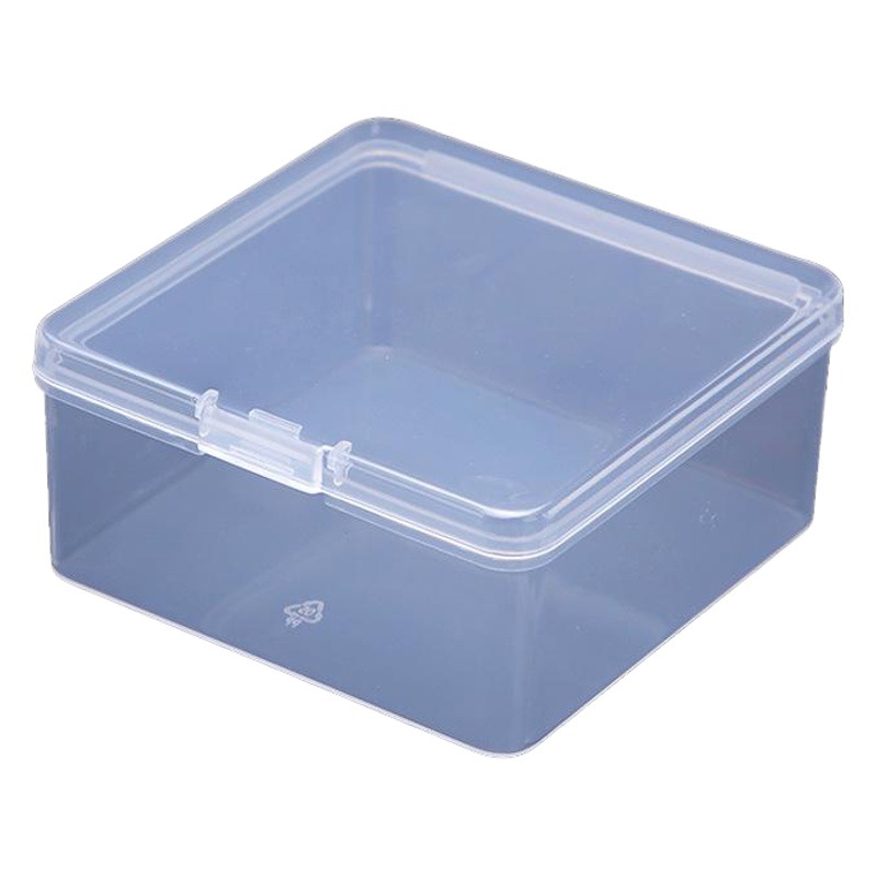 Factory direct supply PP plastic box rectangular translucent packaging box small material Box white storage box with lid