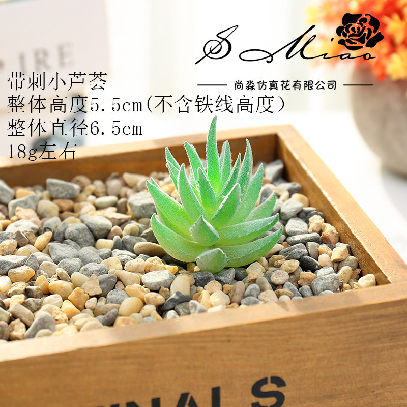 Picture of 003 Flocked Green Succulent Flower Head Creative DIY Supplies Bonsai Accessories Artificial Flower Jinhua Factory Direct Supply