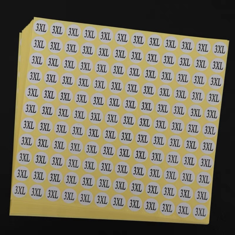 Picture of Ready Stock Clothing Size Label Stickers Clothing Size Stickers Clothing Size Number Labels Stockings Packaging Bag Stickers