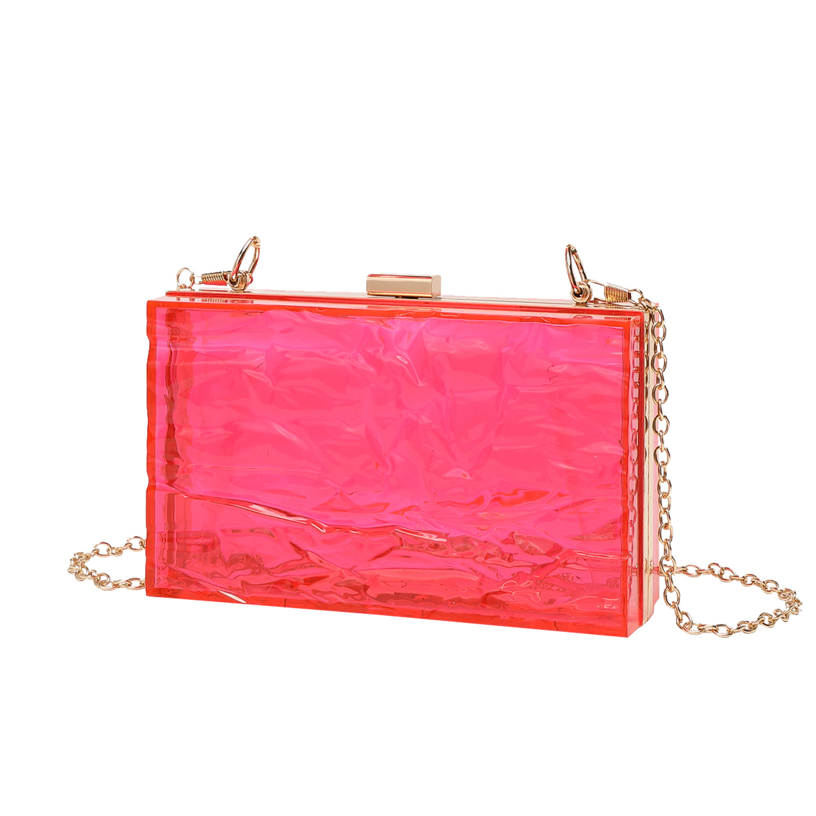 Picture of Women's new evening bag ice crack transparent acrylic fashion clutch chain bag cross-border Amazon exclusive