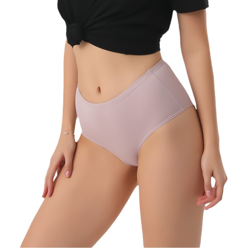 Large size low waist cotton underwear women invisible breathable ladies briefs cotton anti-pinch file support wholesale cross-border