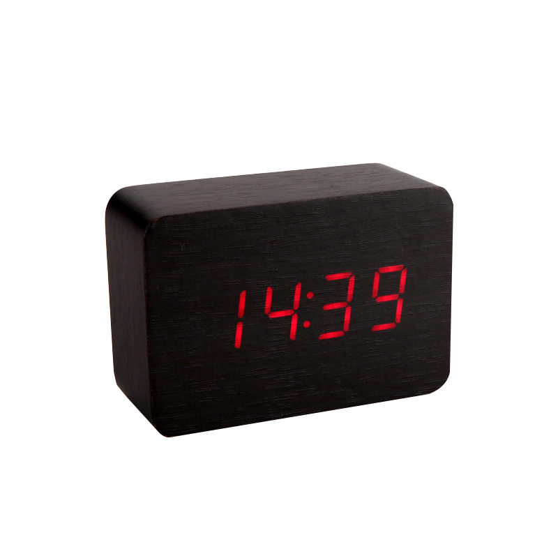 Picture of Source Manufacturer Electronic Clock Rectangular Wooden Clock Mini Alarm Clock Digital Clock Led Wooden Clock Luminous