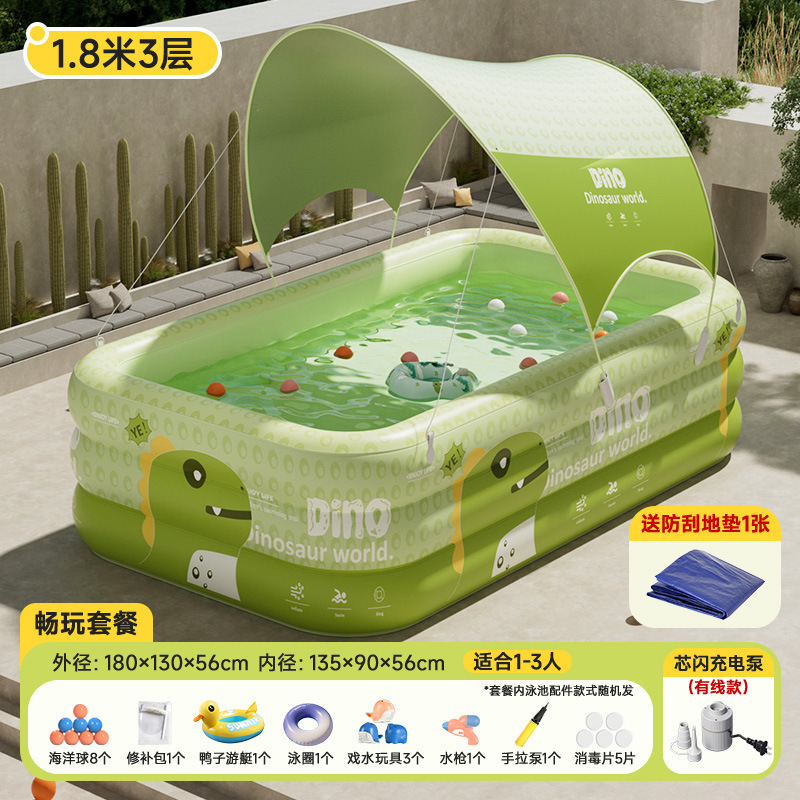 Picture of Swimming Pool Large Family Pool Children's Inflatable Swimming Pool Home Outdoor Thickened Baby Baby Swimming Pool Wholesale