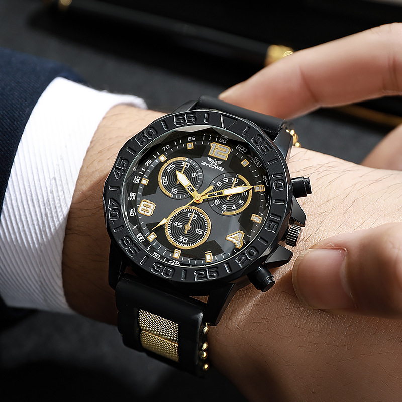 Cross-border foreign trade new leisure sports fashion silicone men's quartz men's watches watch manufacturers in stock wholesale