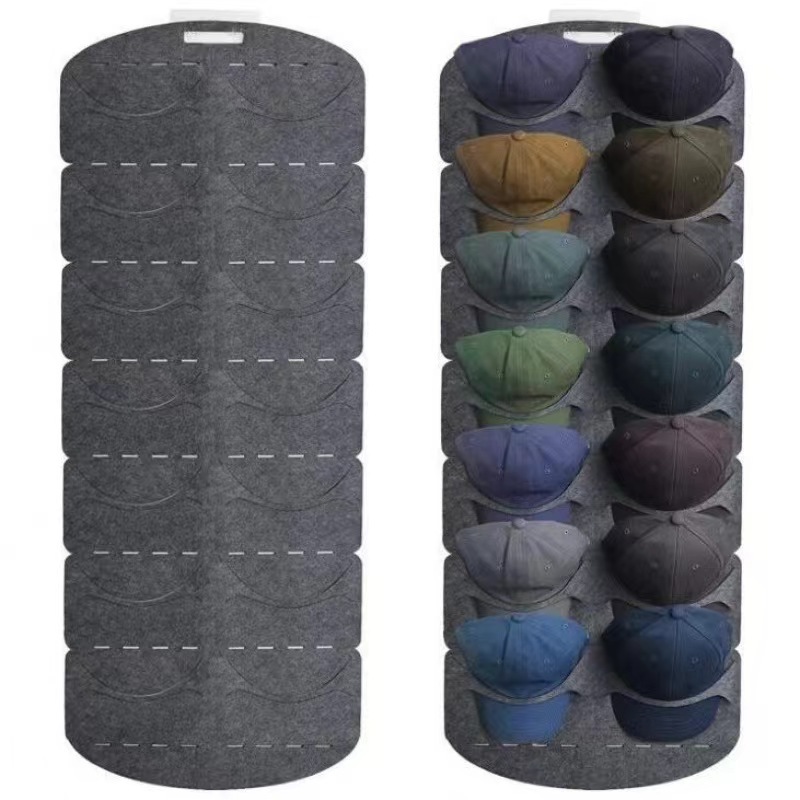 Amazon New Baseball Cap Display Stand Bedroom Wardrobe Door Rear Punch-Free Wall Hanging Duck Tongue Hat Storage Bag