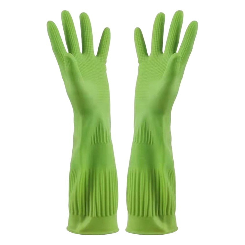 Latex dishwashing gloves rubber housekeeping cleaning rubber kitchen cleaning thickened lengthened housework laundry car washing gloves