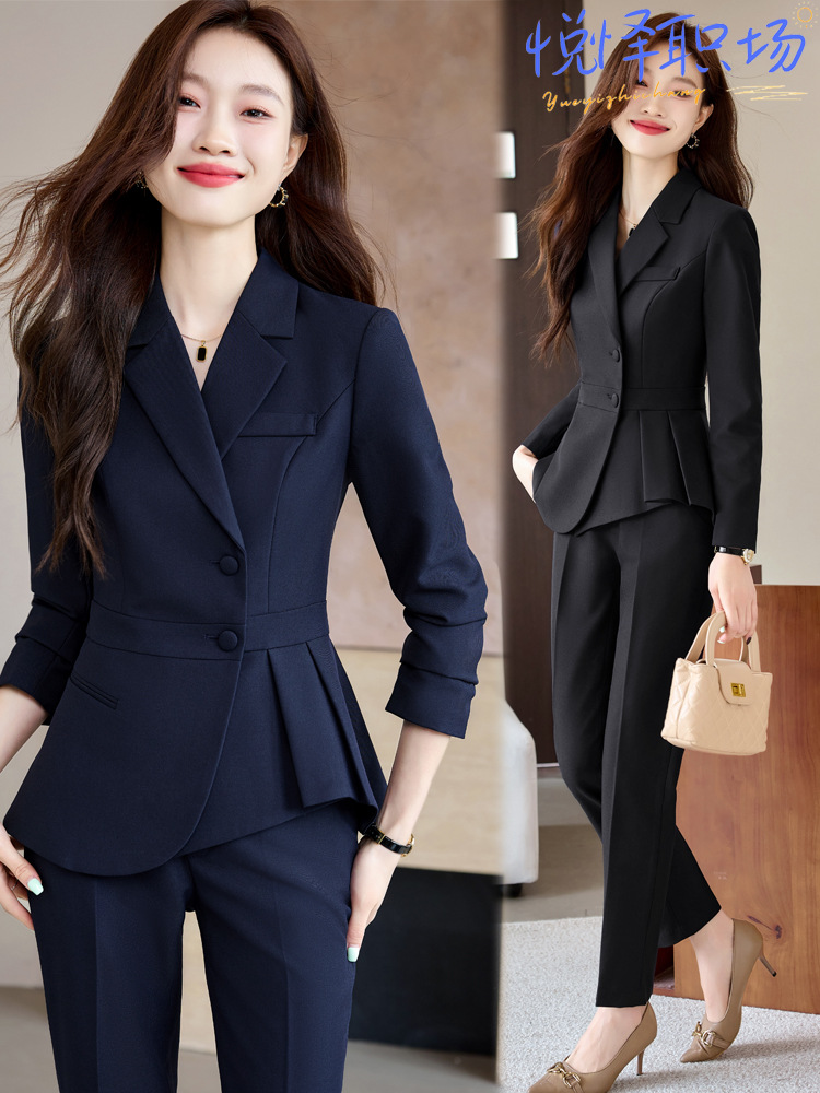 High-end Suit Work Clothes suit Women's Fashion Temperament Goddess Fan Manager Business Wear President's Dress Micro Trousers