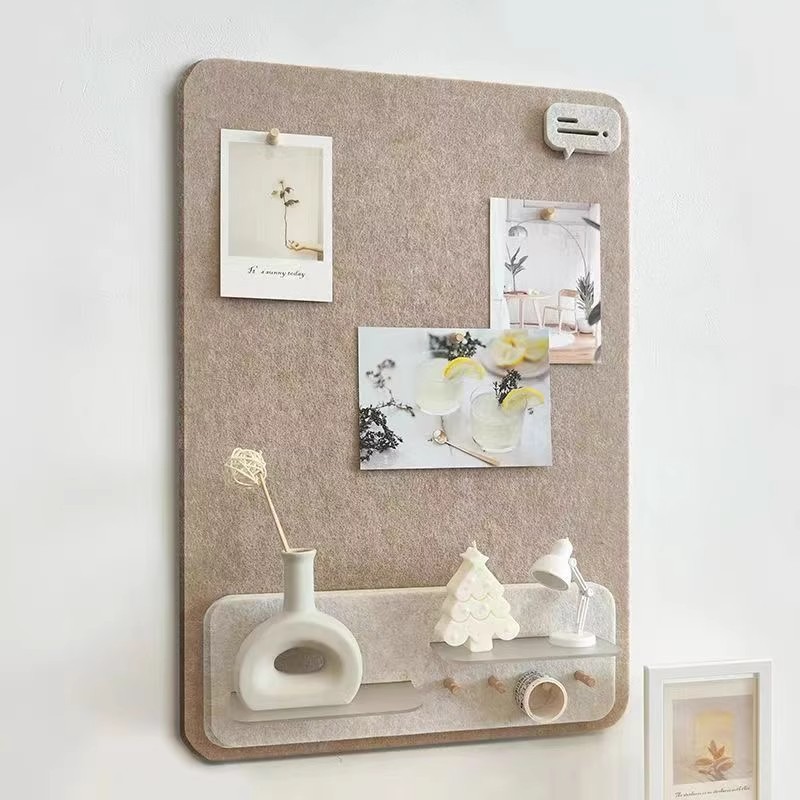 Photo Wall Stickers Punch-free Storage Rack Message Board Hook Felt Board Works Decoration Display Board Hole Board Ins