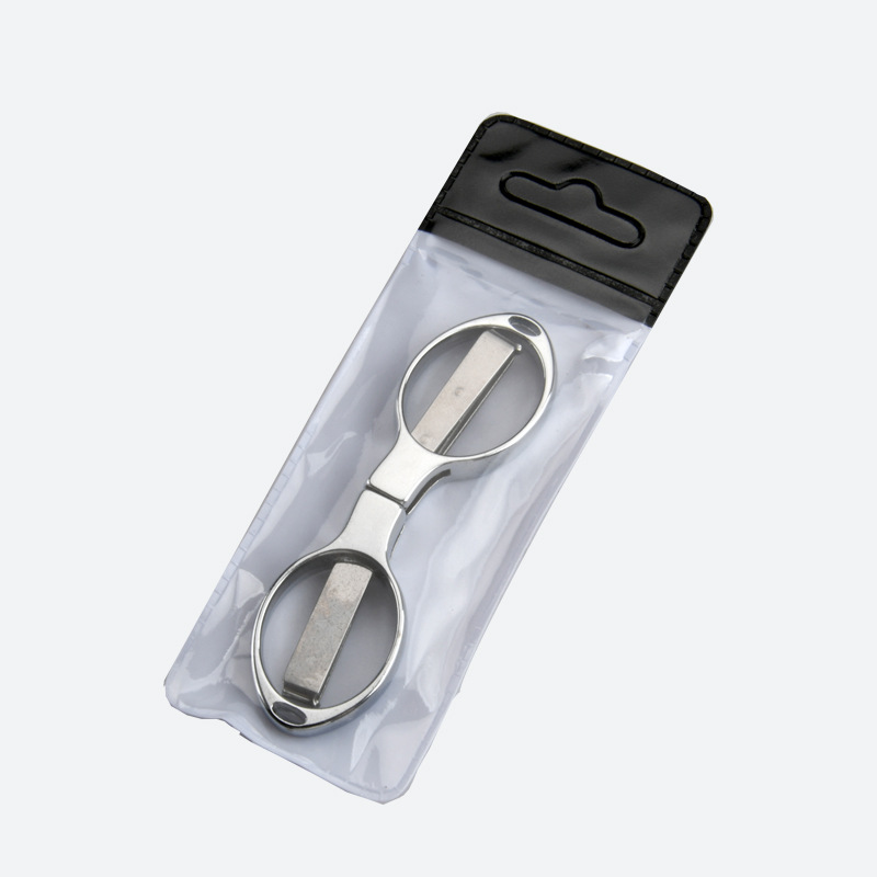 Picture of Stainless steel folding scissors plastic handle/alloy stretch shear travel portable fishing Special 8/eight character scissors wholesale