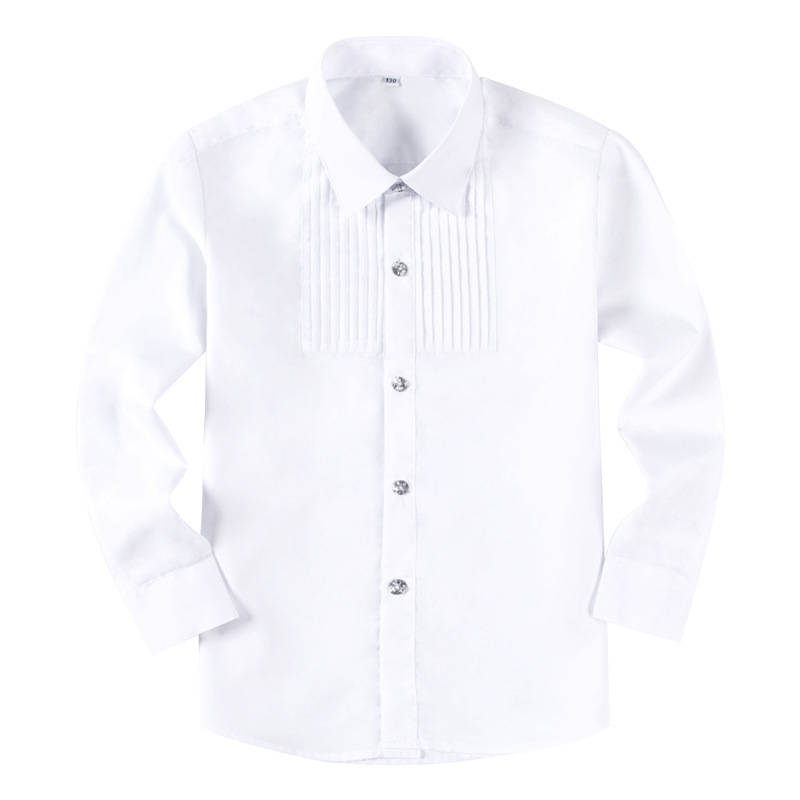 Picture of Children's White Shirt Boys' and Girls' Performance Dress School Uniform for Children and Primary School Students Piano Performance Dress White Shirt