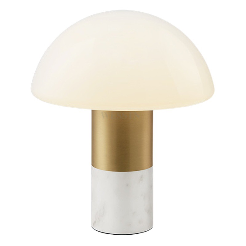 Nordic Post-modern Light Luxury Bedside Table Lamp Creative Designer Simple Mushroom Bedroom Hotel Marble Table Lamp