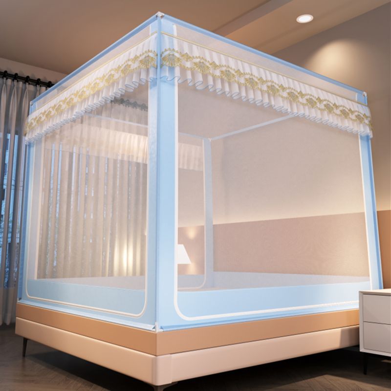 Picture of Mosquito Net 2025 New Model for Children and Infants, Anti-Fall Fence, High-End Bedroom, Installation-Free, Thickened Full Bottom Mongolian Yurt Style