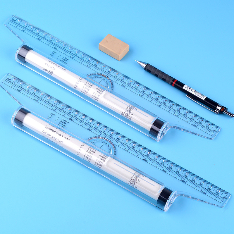 Picture of 30cm angle parallel ruler roller ruler balance ruler Rolling ruler multi-function drawing design drawing ruler tool