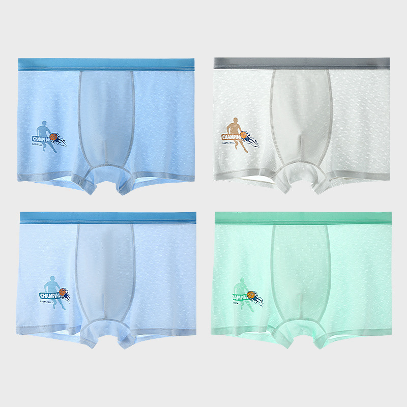 Picture of Youth underwear boys' extra fat boxers summer modal breathable boxers middle and high school shorts