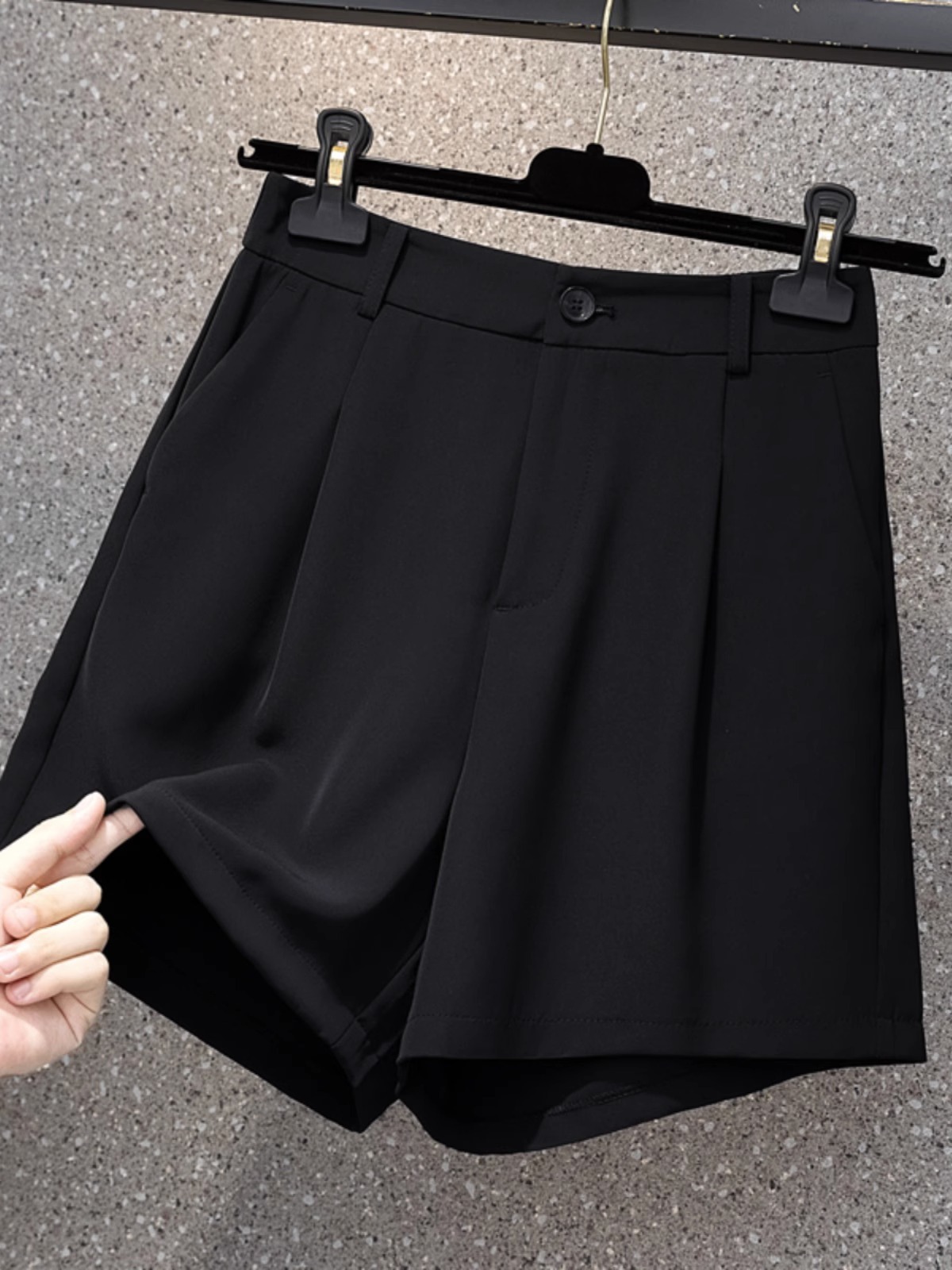 plus size Women's 2024 Autumn New Chubby Sister Suit Shorts High Waist All-match Straight Pants Trendy Ins Casual Pants