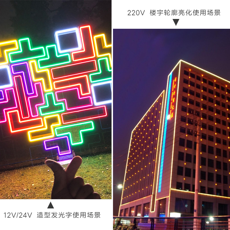 Picture of 220Vled Flexible Neon Light with Outdoor Waterproof Silicone Line Light 12V Luminous Word Light Strip 110V Cross-Border