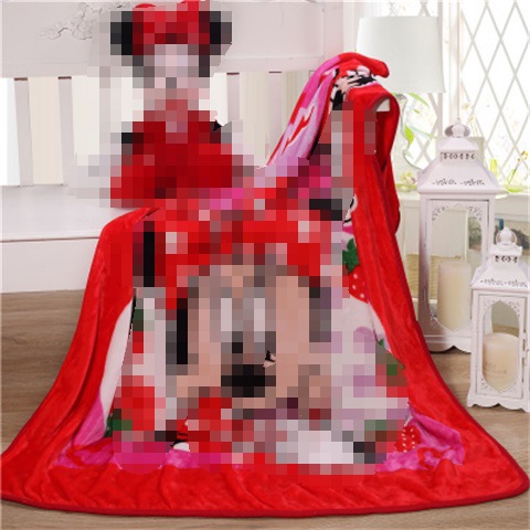 Picture of Children's Blanket Kindergarten Spring and Autumn Baby Coral Fleece Blanket Spring and Summer Single Layer Thin Blanket Office Nap