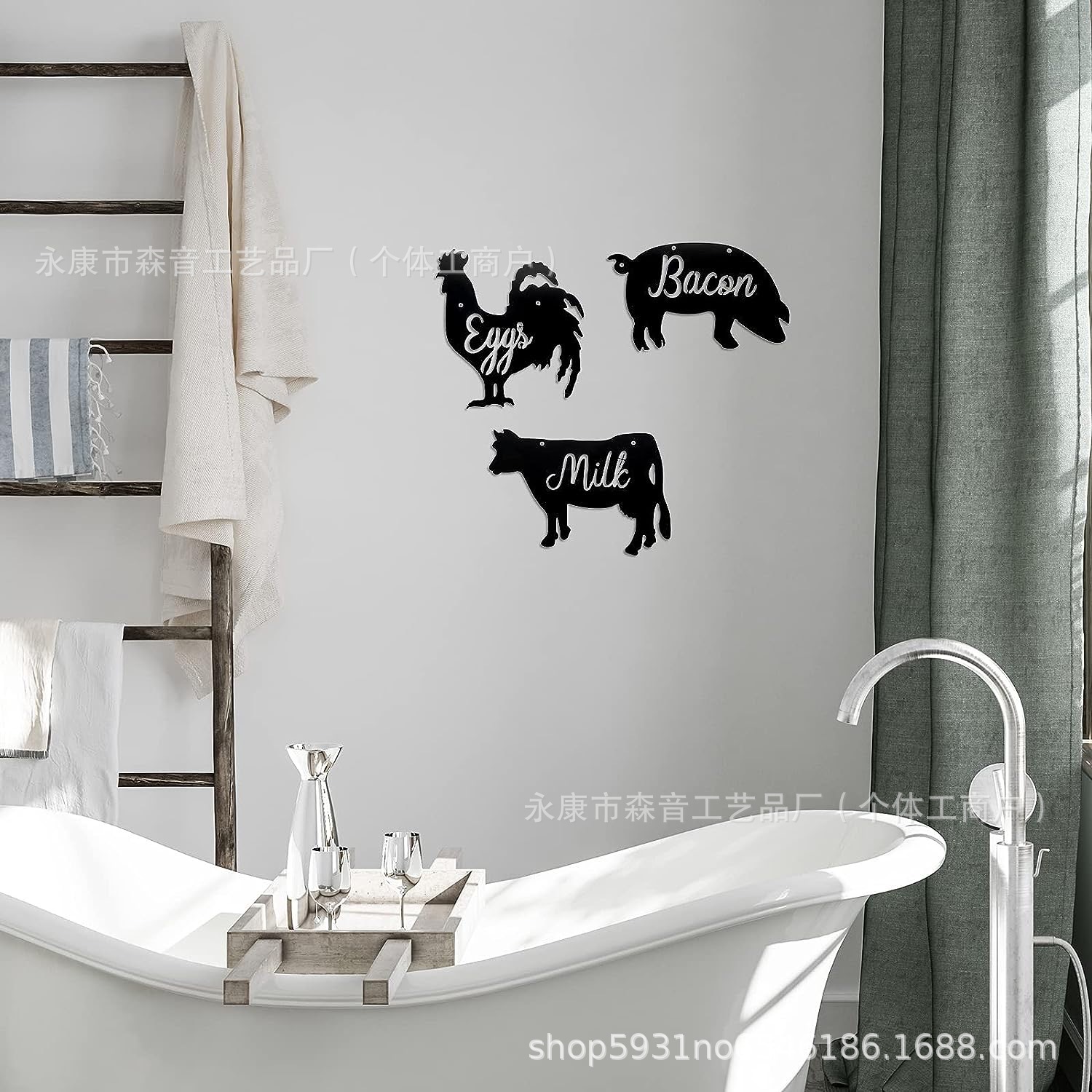 Picture of Wall decoration crafts pendant animal combination Laser cutting silhouette cross-border exclusive for Amazon hot sale