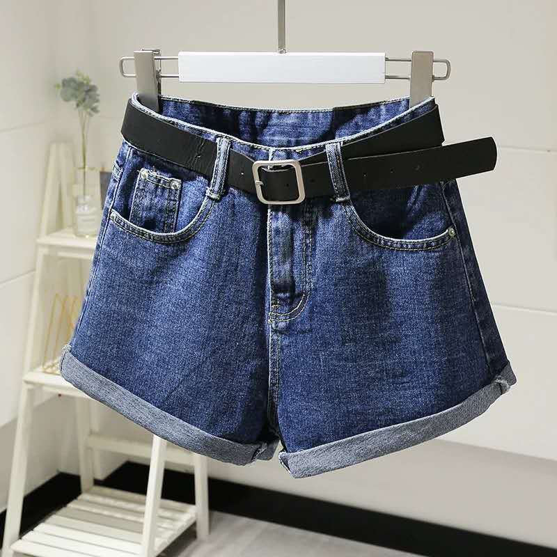 Picture of Women's Denim shorts summer new 2020 fashion versatile slimming Korean style wide leg curling A- line hot pants ins fashion