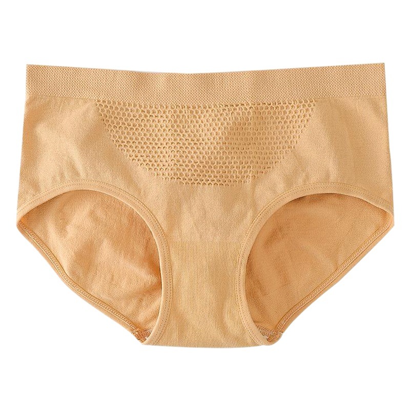 [Independent Pack] Japanese 3D Honeycomb Panties Women's Cotton Honeycomb Mid-Waist Hip-Lifting Girls' Briefs