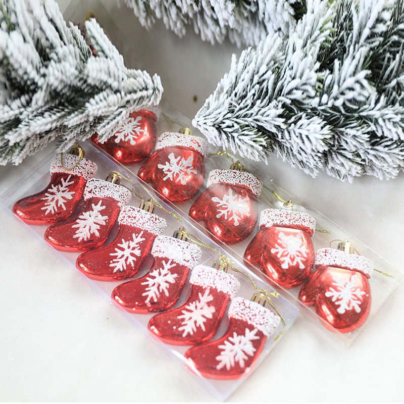 Picture of Wholesale Christmas new decorations Christmas tree decoration Christmas hand gift painted gloves Christmas socks