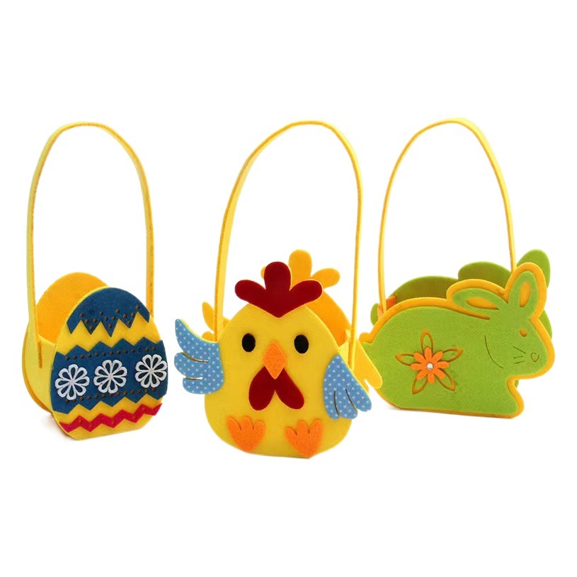 Easter Felt Blue Decoration Egg Bunny Hand Blue Egg Bag Children's Gift Hand Bag