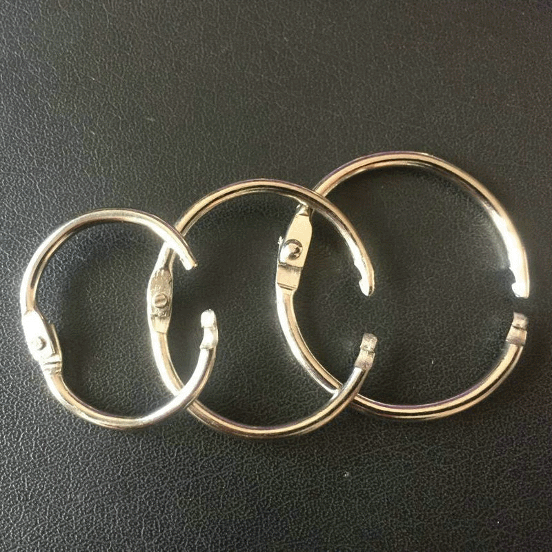 Manufacturer Nickel-Plated Metal Movable Book Ring Open Ring Movable Open Ring Wall Calendar Ring Card Ring Book Ring Card Ring