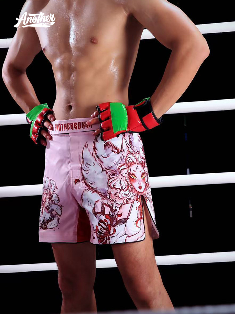 AN new comprehensive combat shorts mma jiu-jitsu training pants slightly elastic tear resistant fighting pants for men and women