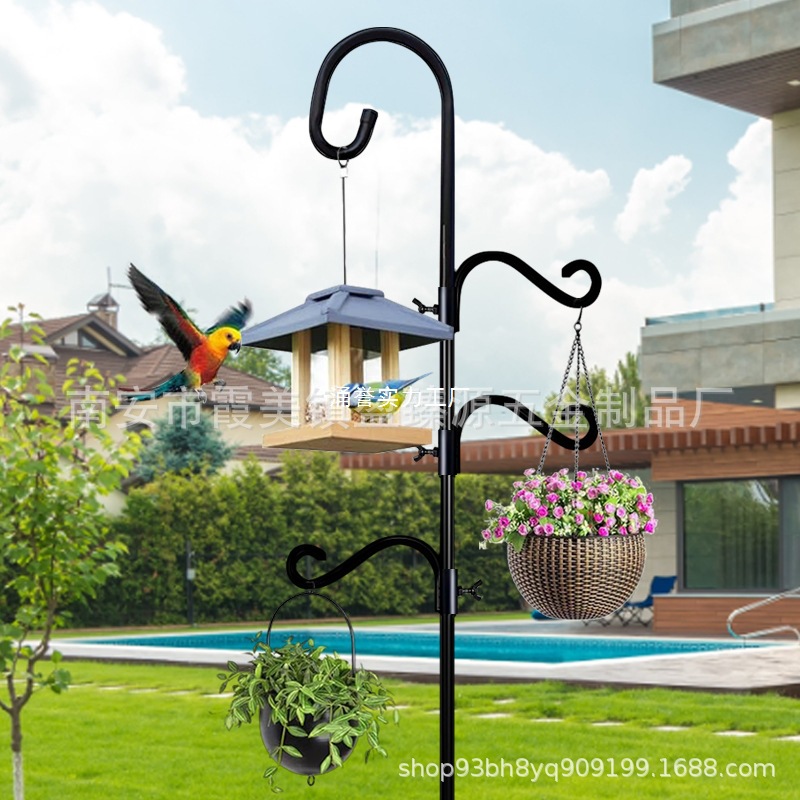 Amazon Bold Inner Bend Hook Shepherd Hook Garden Hook Bird Feeder Flower Pot Hanging Pot with Hook on the Side