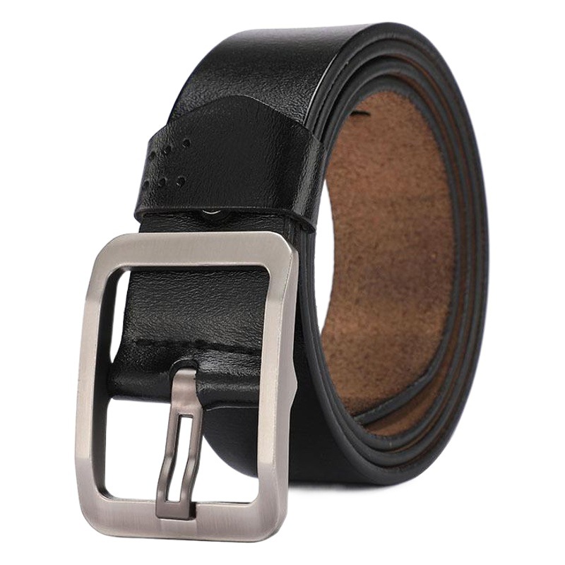 Men's Genuine Leather 3.8CM Belt Solid Italian High Quality Cowhide Men's Casual Factory Belt Cross-border Generation Hair