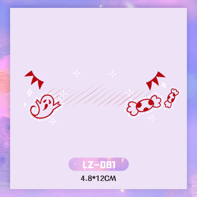 Picture of New Year's Day girl cute face makeup New year new year Creative face stickers love blush cute makeup stickers tattoo stickers