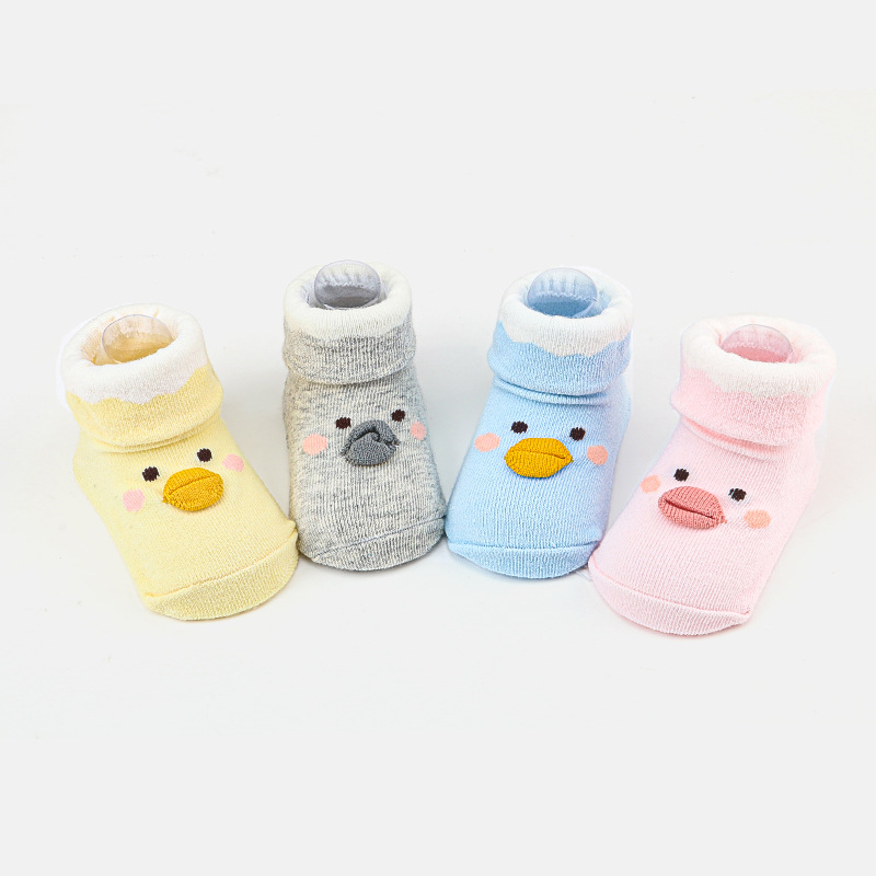 Picture of Newborn baby socks spring and autumn thin baby socks cartoon toddler floor socks dispensing non-slip 0-6 months children's socks