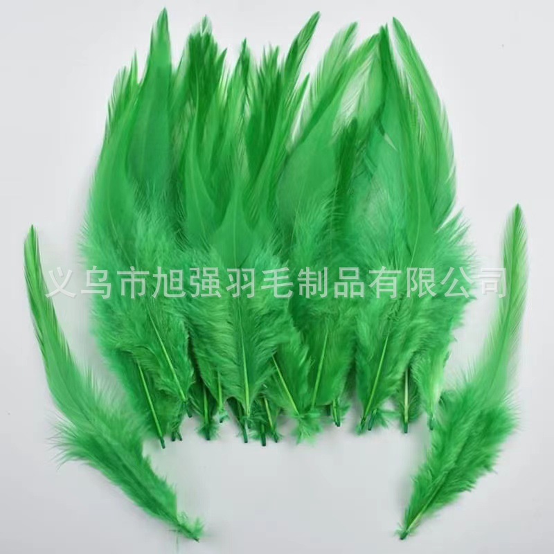 Picture of Feather wholesale sharp feather color chicken feather big white tip diy dream catcher handmade crafts earrings clothing accessories