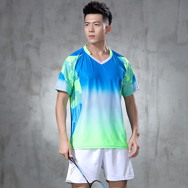 Picture of Badminton sportswear suit new quick-drying breathable round neck tennis table tennis uniform training team uniform custom printing