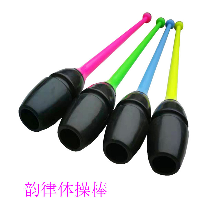 Picture of Rubber gymnastics stick can be connected and inserted two-color rubber pluggable stick art professional rhythm gymnastics stick