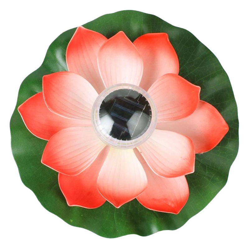 Outdoor Waterproof Pond Water Floating Lamp Solar Lotus Lamp Solar Garden Lamp Villa Courtyard Wishing Lotus Leaf Lamp