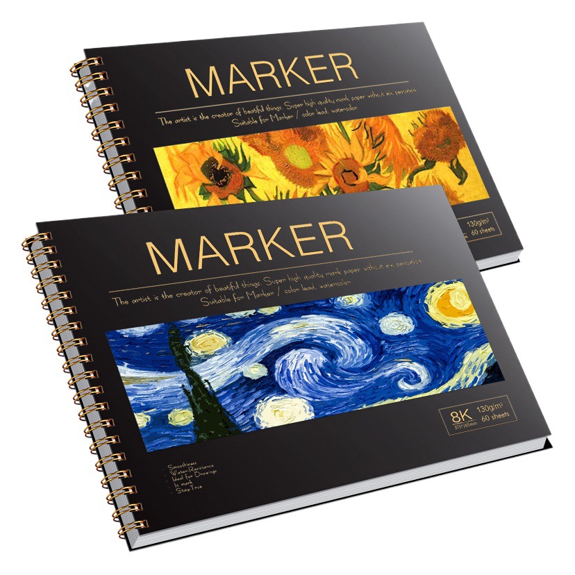 Mark Pen Special Drawing Book for Primary School Students Drawing Book Hand-painted Animation Blank Girls Coloring Children's Kindergarten