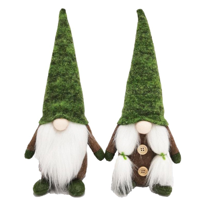Cross-Border Easter Decoration Supplies Nordic Old Man Ornaments Green Forest Style Land God Faceless Doll Figurine