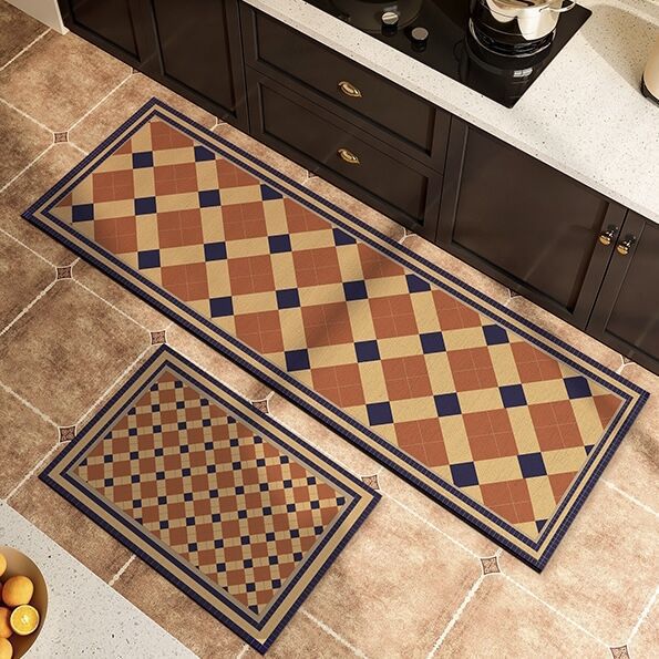 Kitchen Floor Mat Non-Slip Oil-Resistant and Non-Washable Water Absorbent Mat Dirt-Resistant Soft Diatom Mud Household Modern Simple Carpet