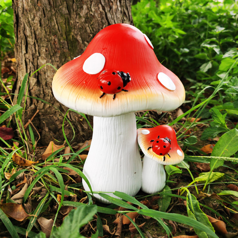 Picture of Cross-Border Outdoor Courtyard Landscape Decorations Garden Potted Bonsai Decoration Simulated Mushroom Micro Landscape Lawn Ornaments