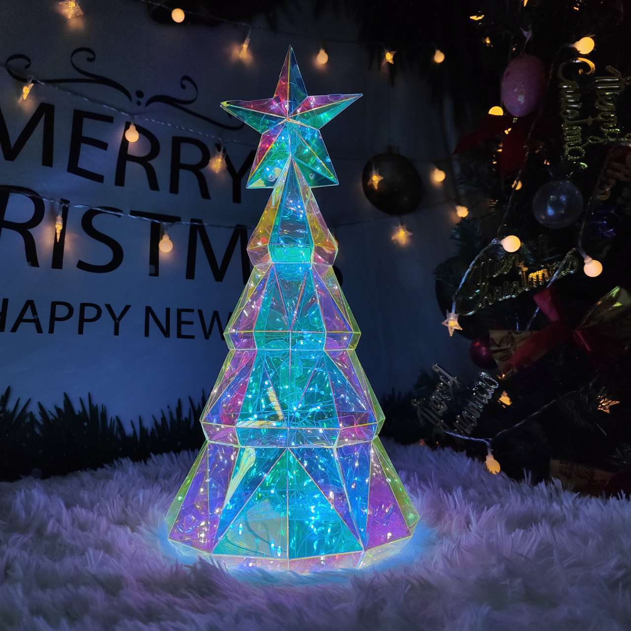 Cross-border direct supply with lights magic color Christmas tree Christmas decoration tree creative desktop small ornaments suit factory wholesale