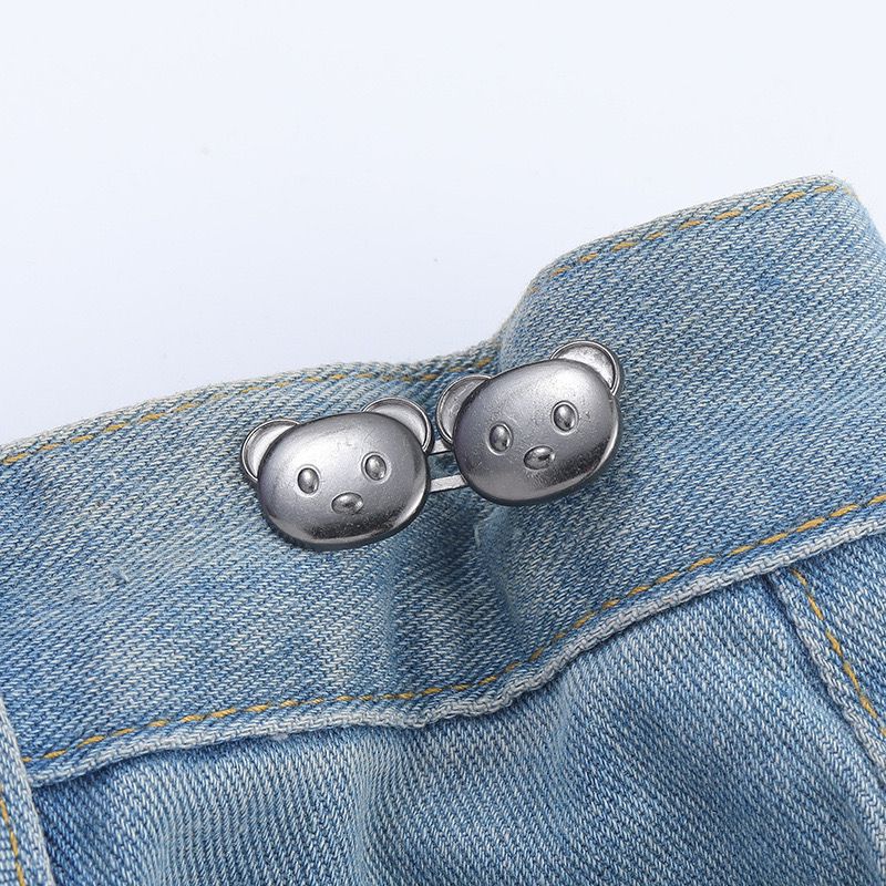 Picture of Chinese Knot Waist Buckle Pair Buckle Flat Bottom Removable Nail-free Seam-free Button Girl's Trouser Skirt Waist Size Change Artifact