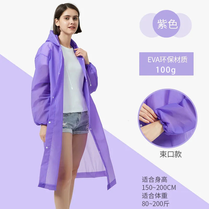 Picture of Thickened Non-Disposable Eva Raincoat Portable Adult Men and Women Travel Outdoor Waterproof Long Full Body Poncho Thick