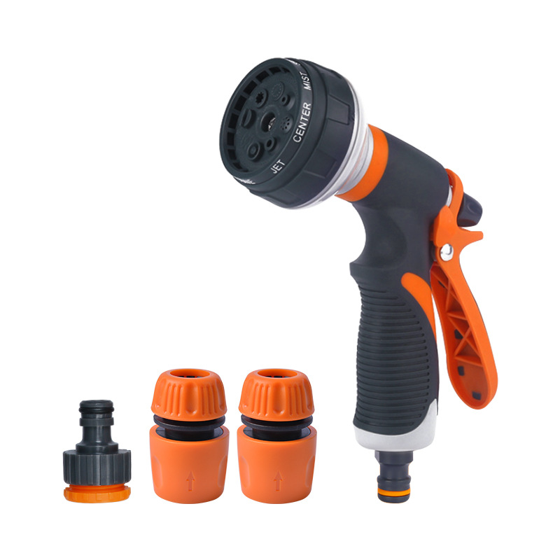 Picture of Amazon Hot Sale High Pressure Car Wash Water Gun Multi-function Adjusting Spray Gun Garden Watering ABS Glue 8 Function Water Gun